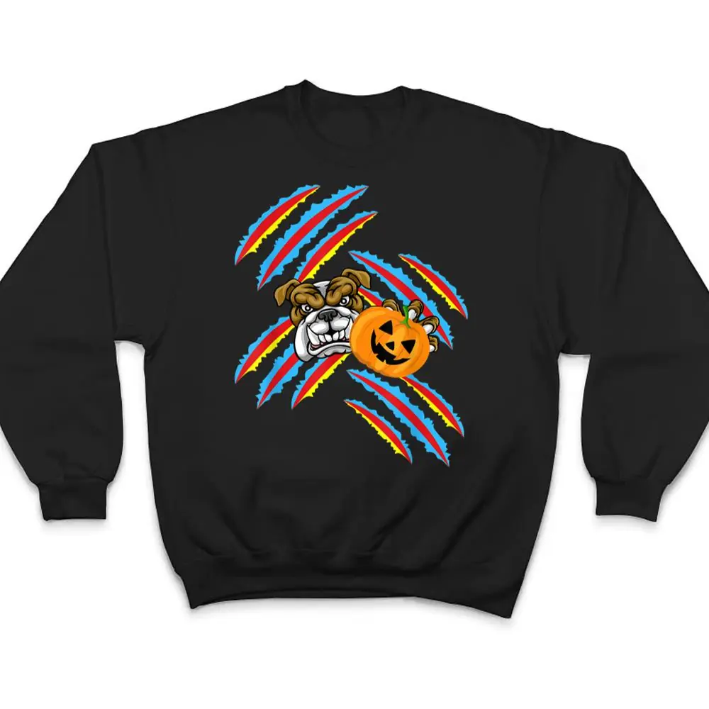 English-Bulldog-Mom-Halloween-Pumpkin-T-Shirt-4 English Bulldog Mom Halloween Pumpkin T Shirt