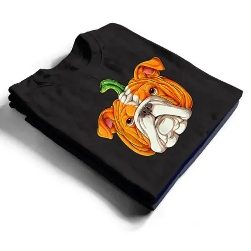 English Bulldog Pumpkin Halloween Funny Thanksgiving Gifts T Shirt