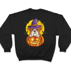 English Bulldog Witch Pumpkin Halloween Dog T Shirt English Bulldog Witch Pumpkin Halloween Dog T Shirt