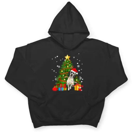 English Setter Santa Christmas Tree Light Pajama Dog Xmas T Shirt