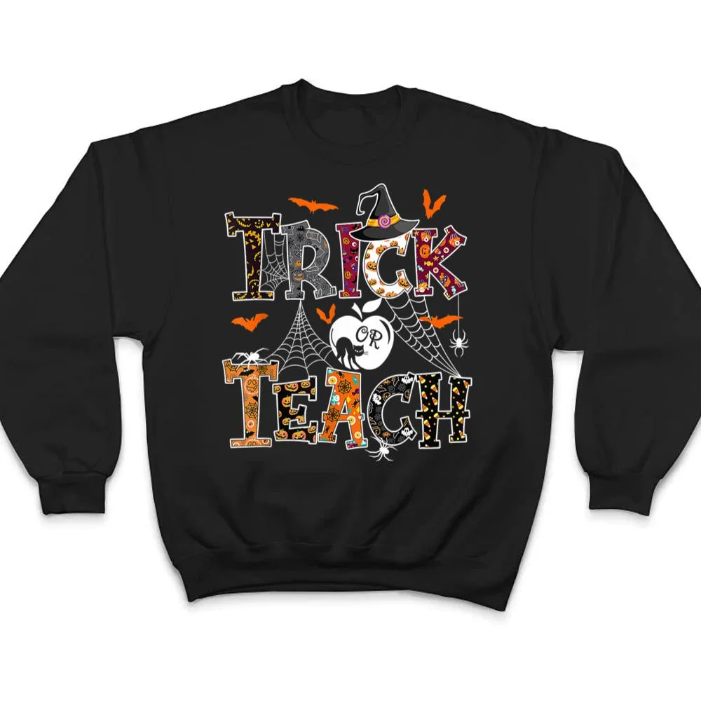Fall-Holiday-Themed-Thanksgiving-Halloween-Teacher-Trick-Or-T-Shirt-4 Fall Holiday Themed Thanksgiving Halloween Teacher Trick Or T Shirt
