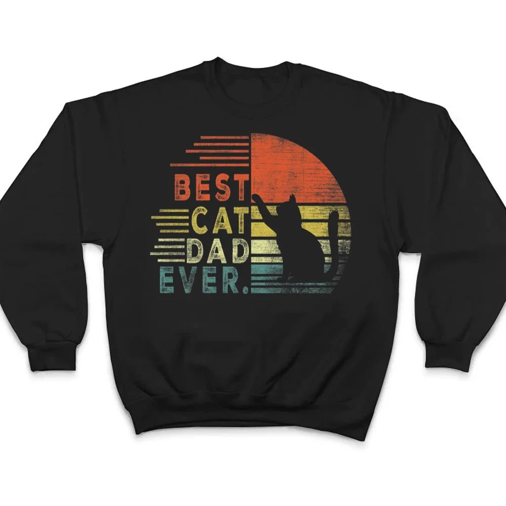 Fathers-Day-Cat-Daddy-gifts-2022-Vintage-Best-Cat-Dad-Ever-T-Shirt-4 Father's Day Cat Daddy gifts 2022, Vintage Best Cat Dad Ever T Shirt