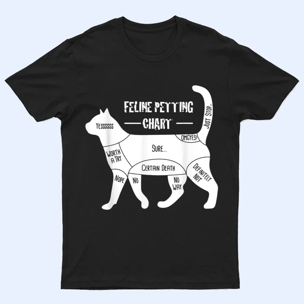 Feline Petting Chart Cat Apparel T Shirt Feline Petting Chart Cat Apparel T Shirt
