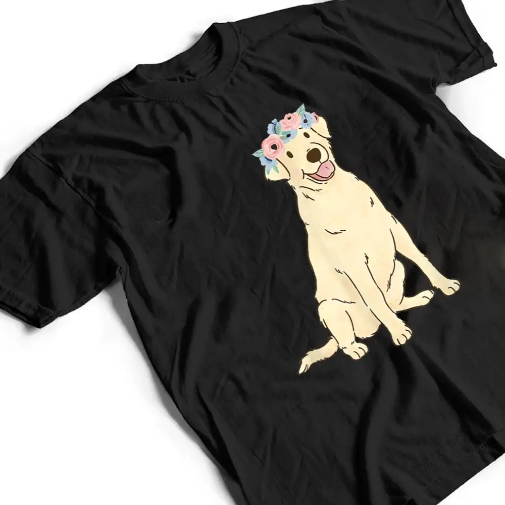Floral-Labrador-Retriever-Lovers-Yellow-Lab-Dog-Mom-T-Shirt-2 Floral Labrador Retriever Lovers Yellow Lab Dog Mom T Shirt