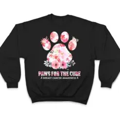 Floral Paws For He Cure Dog Cat Breast Cancer Awareness T Shirt Floral Paws For He Cure Dog Cat Breast Cancer Awareness T Shirt