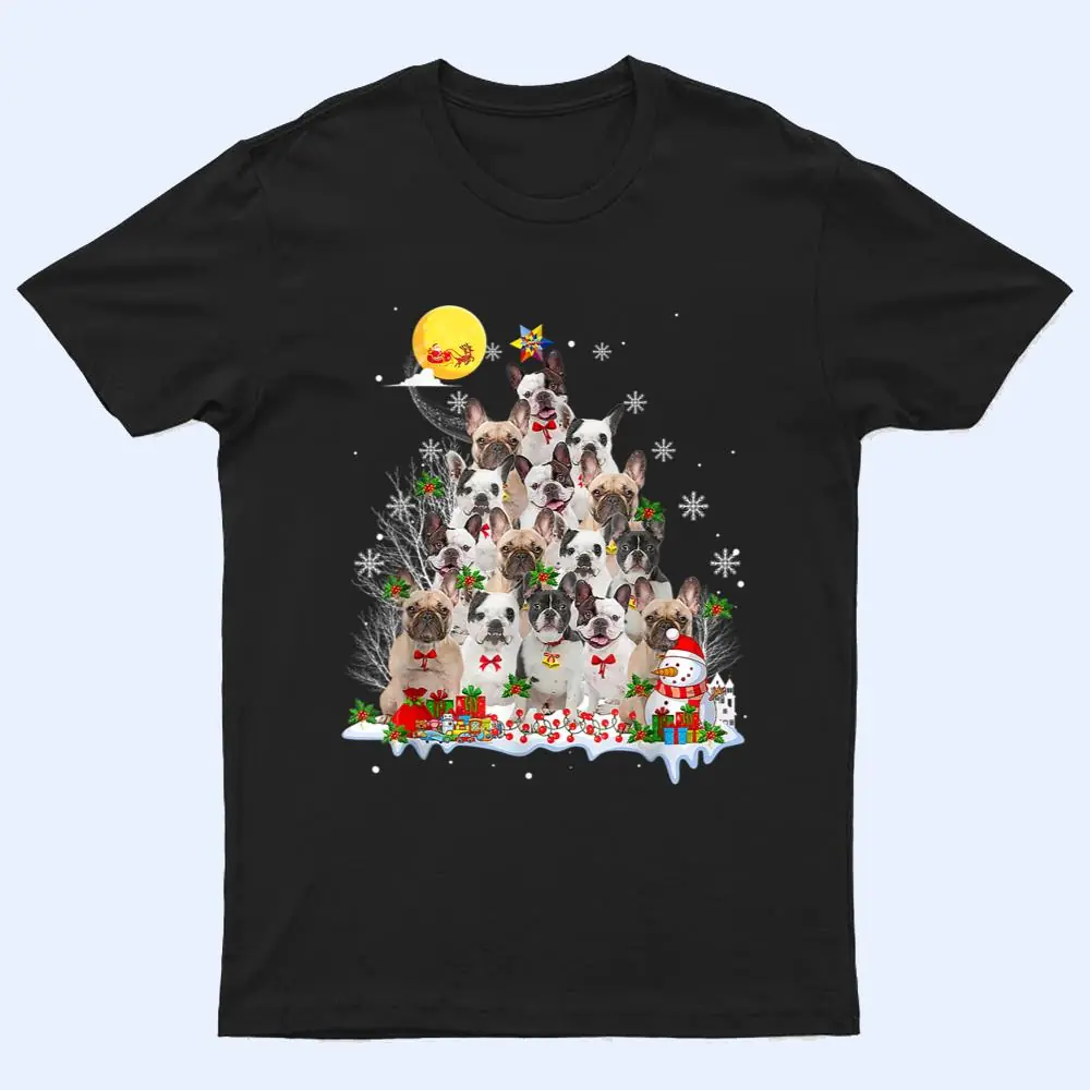 French Bulldog Dog Lover Matching Santa Christmas Tree T Shirt French Bulldog Dog Lover Matching Santa Christmas Tree T Shirt