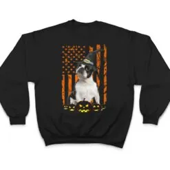 French Bulldog Dog Pumpkin American Flag Witch Halloween T Shirt French Bulldog Dog Pumpkin American Flag Witch Halloween T Shirt