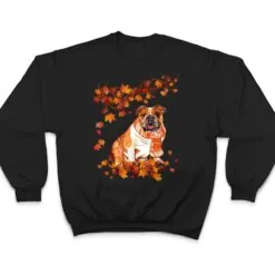 Fun English Bulldog Thanksgiving Autumn Dog Lover Gifts T Shirt Fun English Bulldog Thanksgiving Autumn Dog Lover Gifts T Shirt