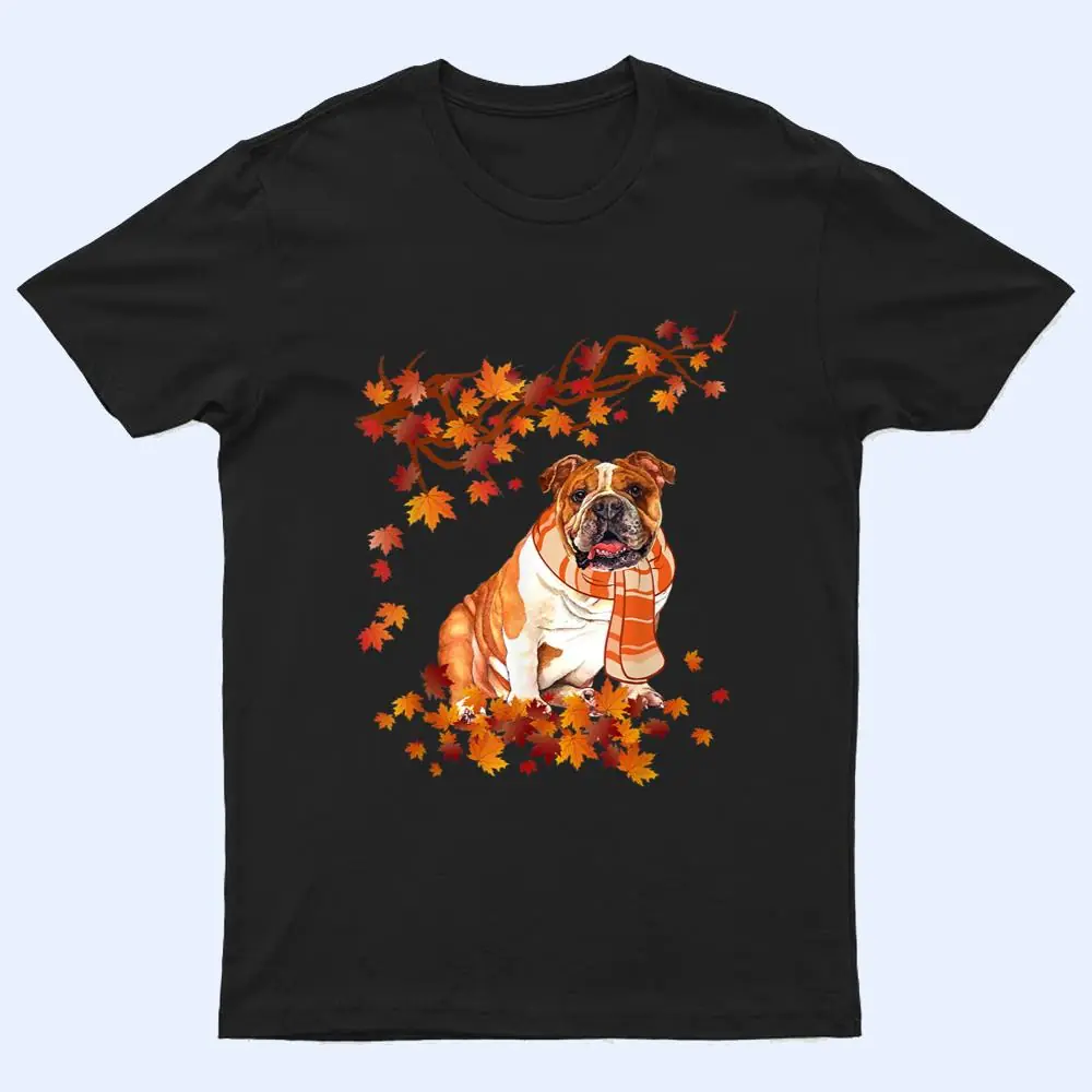 Fun English Bulldog Thanksgiving Autumn Dog Lover Gifts T Shirt Fun English Bulldog Thanksgiving Autumn Dog Lover Gifts T Shirt