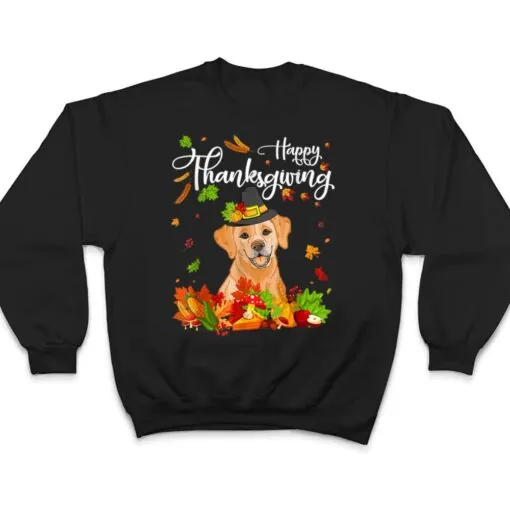 Fun Labrador Thanksgiving Autumn Dog Lover T Shirt