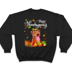 Fun Pitbull Thanksgiving Autumn Dog Lover T Shirt Fun Pitbull Thanksgiving Autumn Dog Lover T Shirt