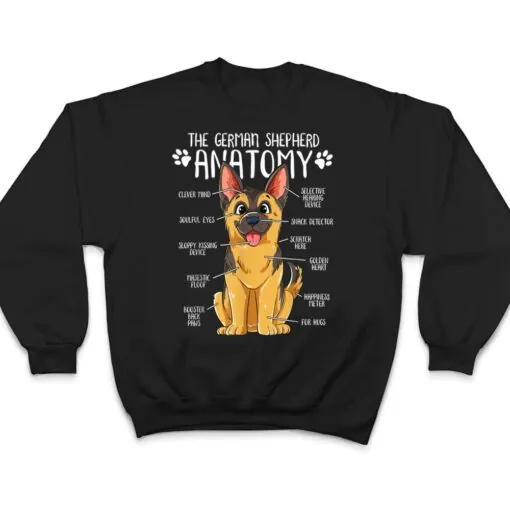 Funny Anatomy German Shepherd Dog Owner T Shirt