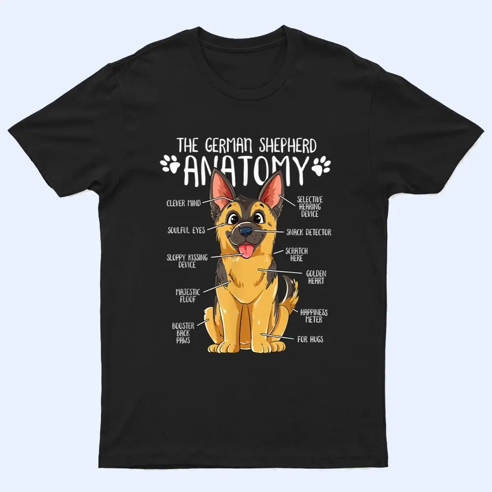 Funny Anatomy German Shepherd Dog Owner T Shirt Funny Anatomy German Shepherd Dog Owner T Shirt