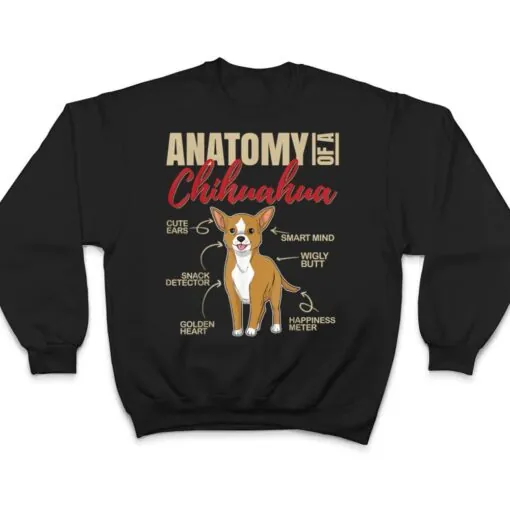 Funny Anatomy of a Chihuahua Dog T Shirt