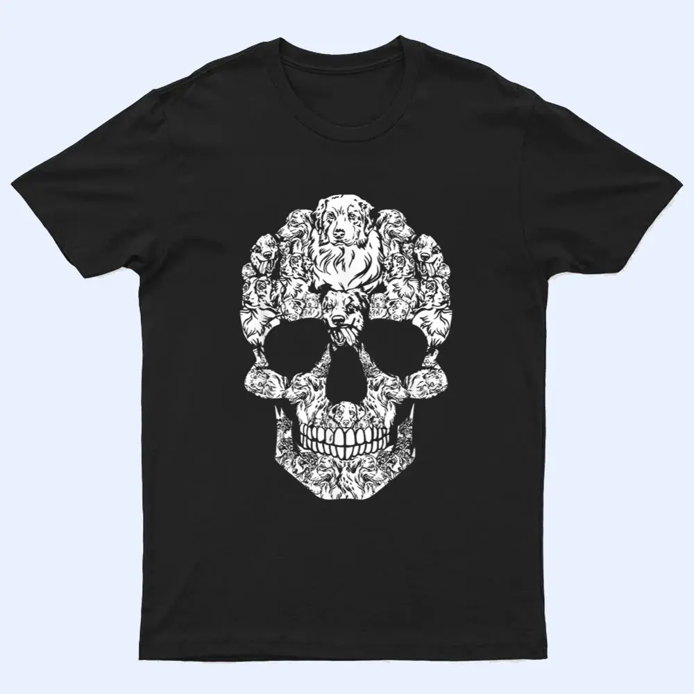 Funny Australian Shepherd Dog Skull Halloween Costume T Shirt Funny Australian Shepherd Dog Skull Halloween Costume T Shirt