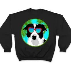 Funny Border Collie Dog With Sunglasses on the Beach T Shirt Funny Border Collie Dog With Sunglasses on the Beach T Shirt
