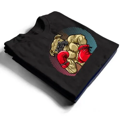 Funny Boxing Dog Wearing Heavyweight Boxing Gloves Bulldog T Shirt