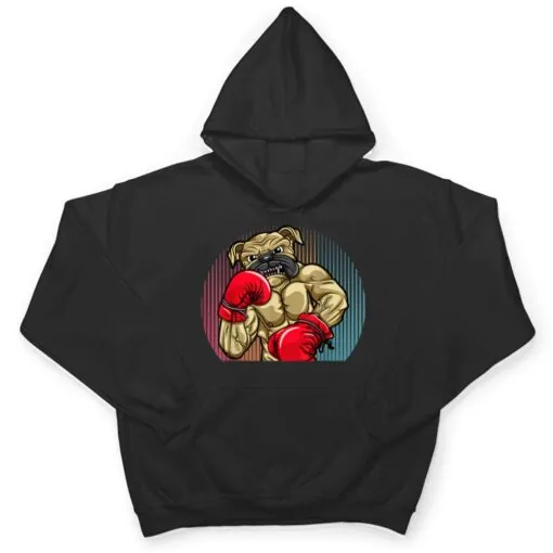 Funny Boxing Dog Wearing Heavyweight Boxing Gloves Bulldog T Shirt