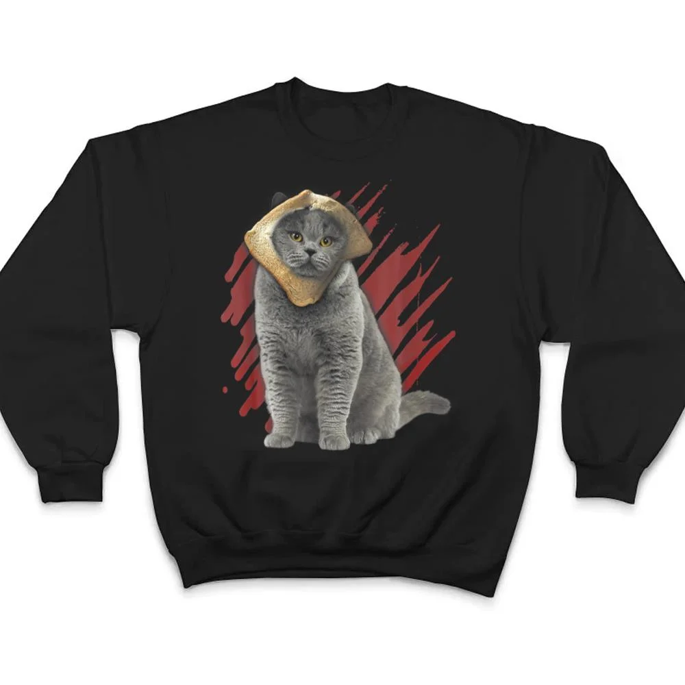 Funny-Cat-Apparel-Cat-With-Slice-Of-Bread-On-Face-Cat-Lovers-T-Shirt-4 Funny Cat Apparel Cat With Slice Of Bread On Face Cat Lovers T Shirt