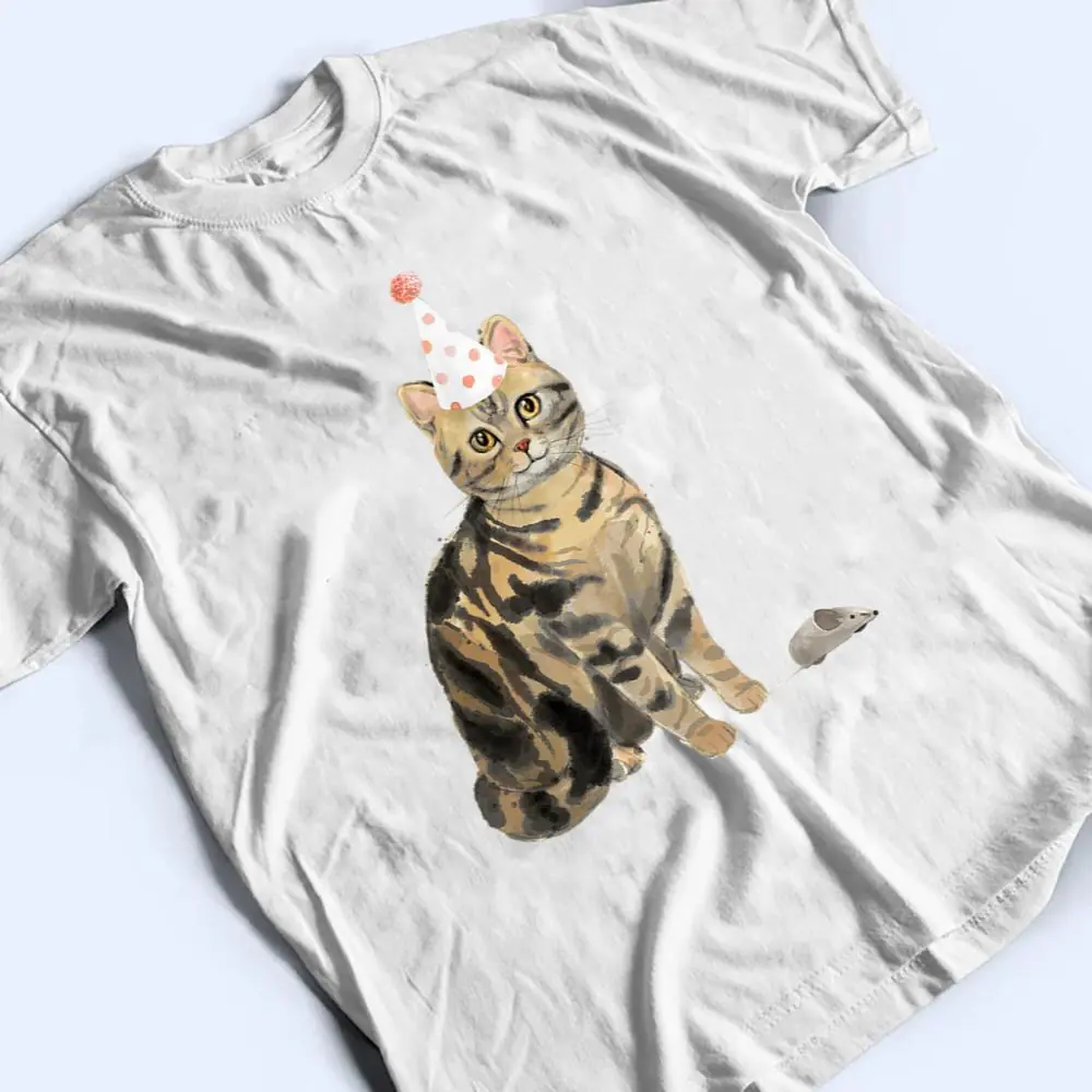 Funny-Cat-Chasing-Mouse-Birthday-Shirt-Cute-Cat-Birthday-T-Shirt-2 Funny Cat Chasing Mouse Birthday Shirt, Cute Cat Birthday T Shirt