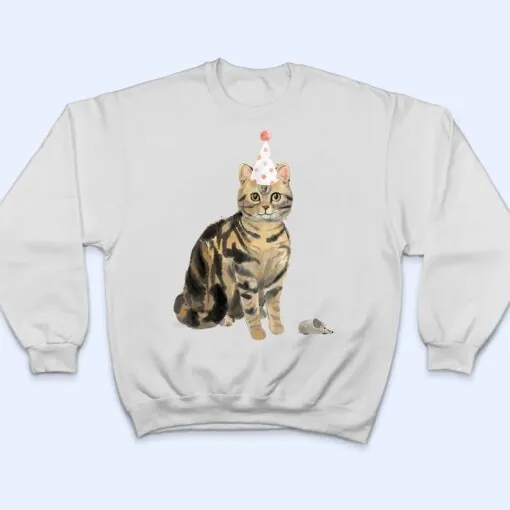 Funny Cat Chasing Mouse Birthday Shirt, Cute Cat Birthday T Shirt