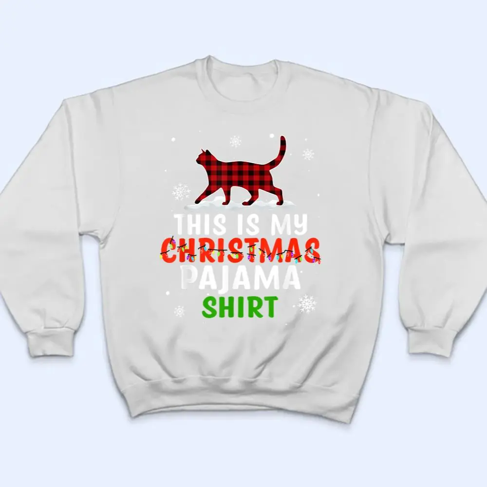 Funny-Cat-Christmas-Lights-Buffalo-Red-Plaid-Xmas-Gift-Girls-T-Shirt-4 Funny Cat Christmas Lights Buffalo Red Plaid Xmas Gift Girls T Shirt