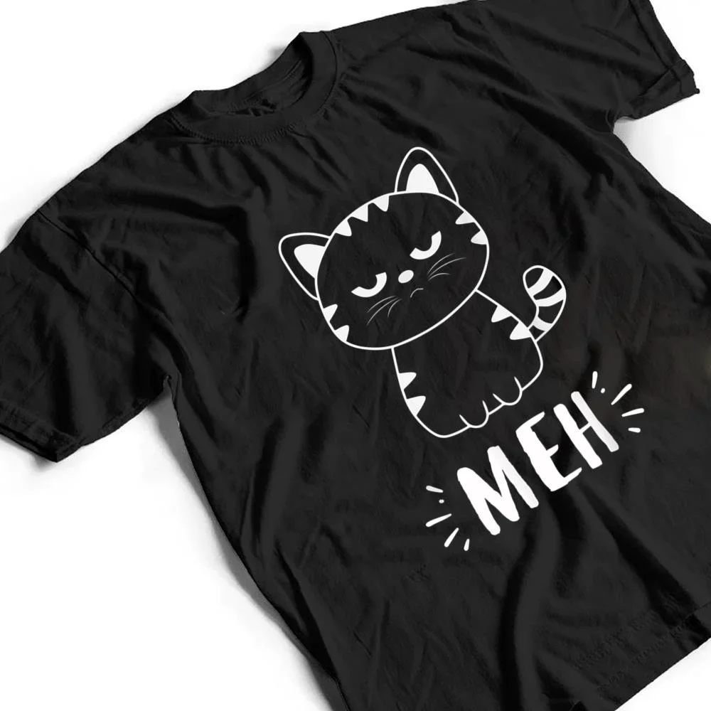 Funny-Cat-Gift-for-Cat-Lovers-Meh-Cat-T-Shirt-2 Funny Cat Gift for Cat Lovers Meh Cat T Shirt