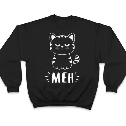 Funny Cat Gift for Cat Lovers Meh Cat T Shirt