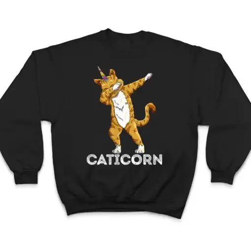 Funny Cat Kitten Caticorn Cat Dabbing Cat Lover T Shirt