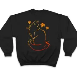 Funny Cat Leaf Fall Hello Autumn For Cute Kitten Lover T Shirt Funny Cat Leaf Fall Hello Autumn For Cute Kitten Lover T Shirt
