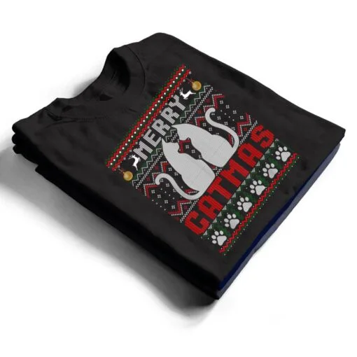 Funny Cat Lover Merry Catmas Christmas T Shirt