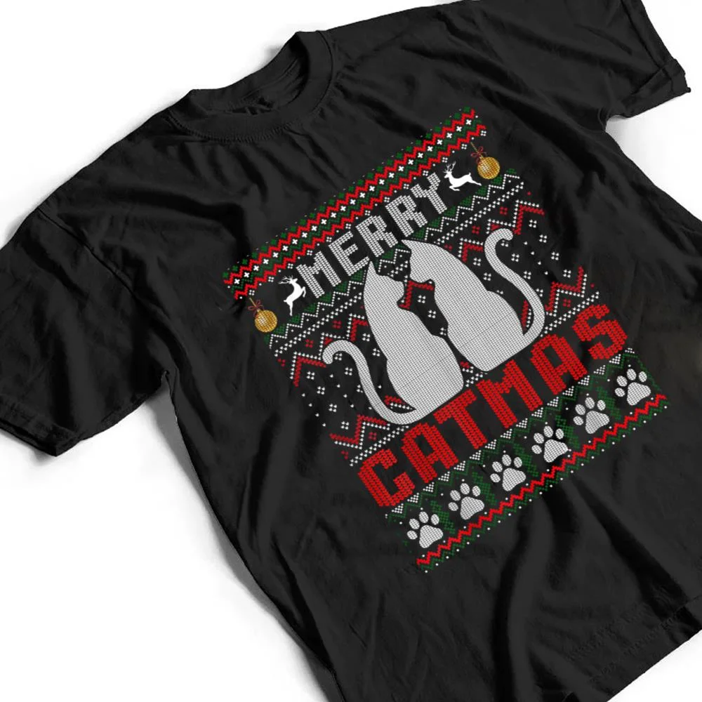 Funny-Cat-Lover-Merry-Catmas-Christmas-T-Shirt-2 Funny Cat Lover Merry Catmas Christmas T Shirt