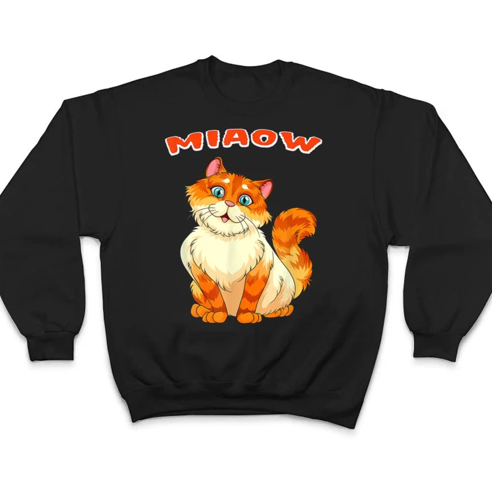 Funny-Cat-Miaow-Cat-Lovers-T-Shirt-4 Funny Cat Miaow Cat Lovers T Shirt