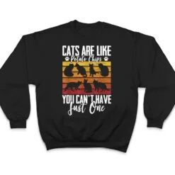 Funny Cat Owners Cat Lovers Cats Are Like Potato Chips T Shirt