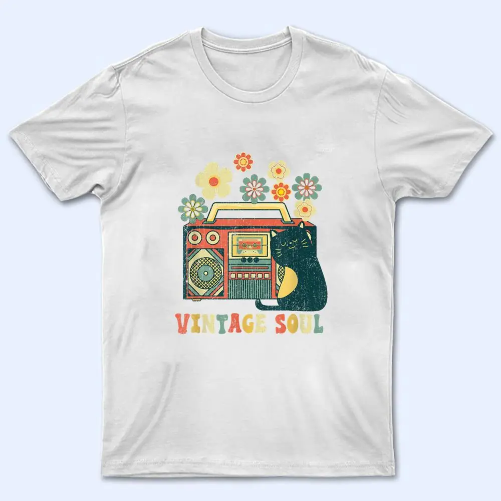 Funny Cat - Vintage Wildflower Soul Flowers T Shirt Funny Cat - Vintage Wildflower Soul Flowers T Shirt