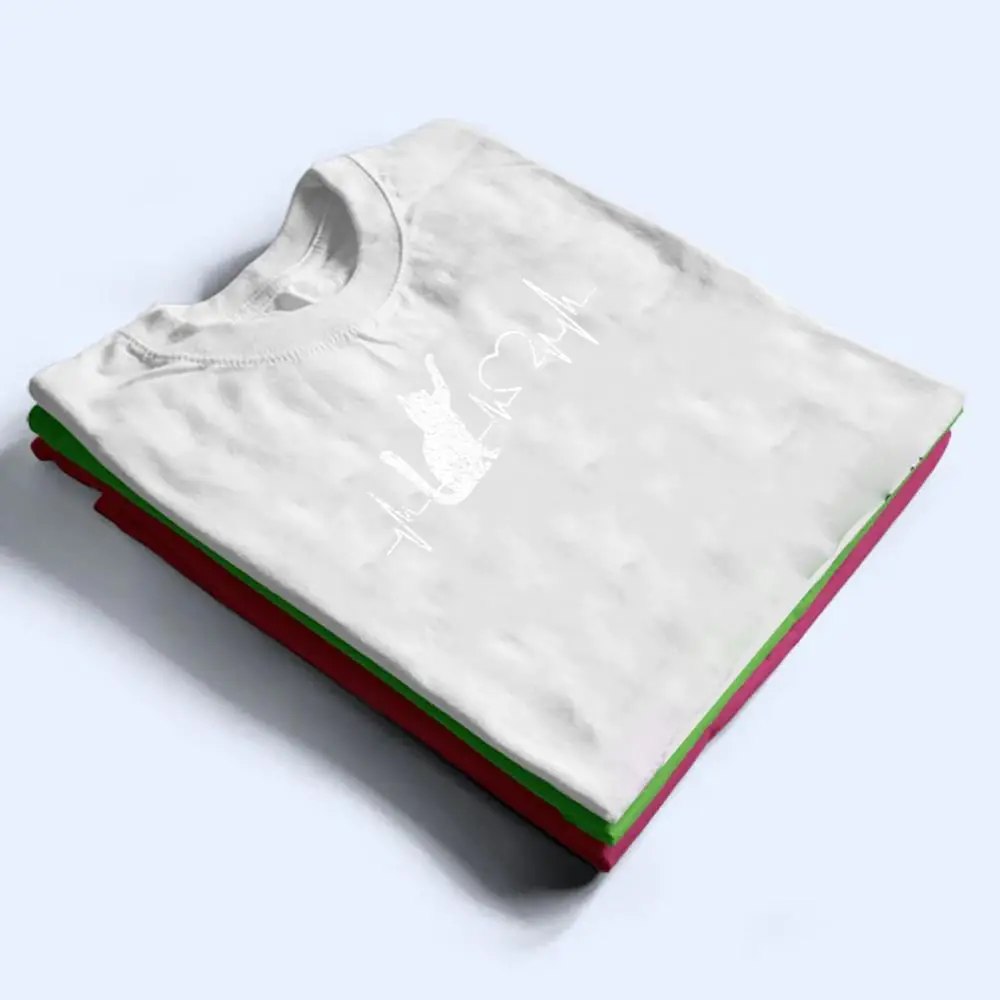 Funny-Cat-for-Women-Meowy-Cute-Cat-Lover-Heartbeat-T-Shirt-1 Funny Cat for Women - Meowy Cute Cat Lover Heartbeat T Shirt