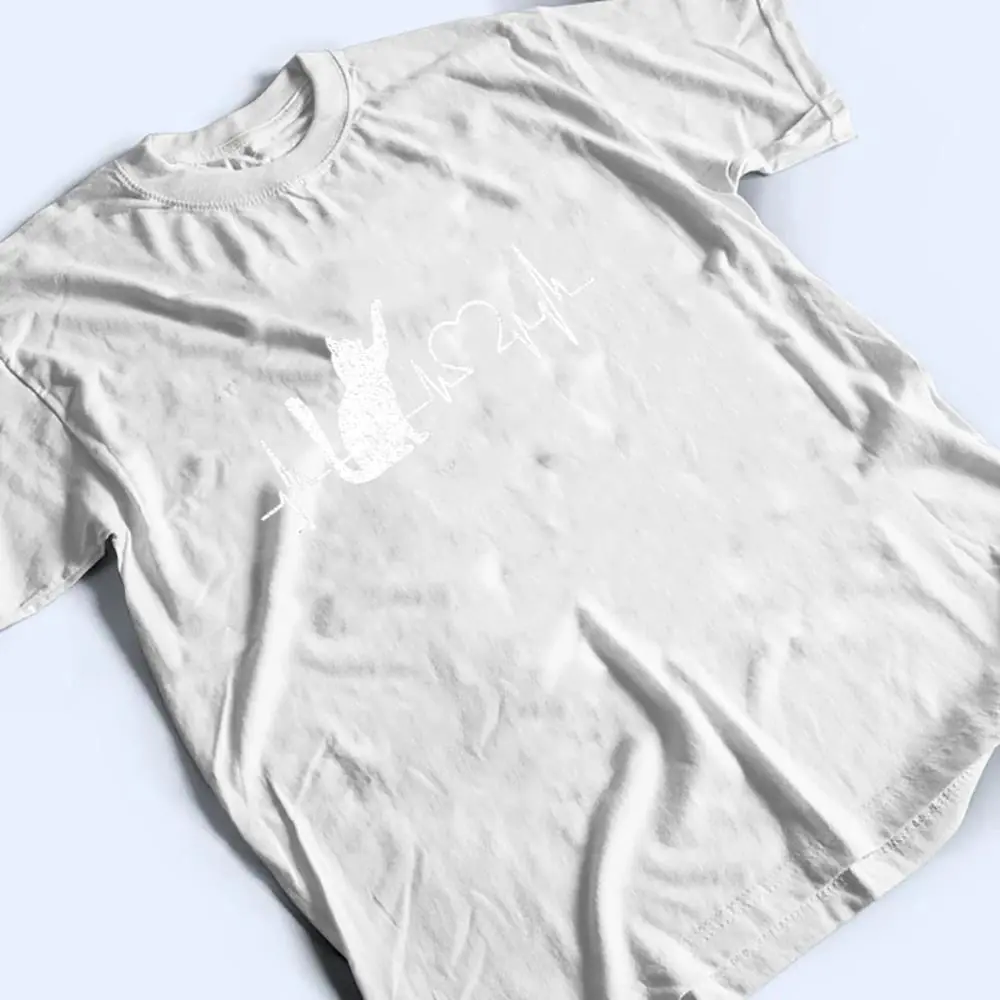 Funny-Cat-for-Women-Meowy-Cute-Cat-Lover-Heartbeat-T-Shirt-2 Funny Cat for Women - Meowy Cute Cat Lover Heartbeat T Shirt