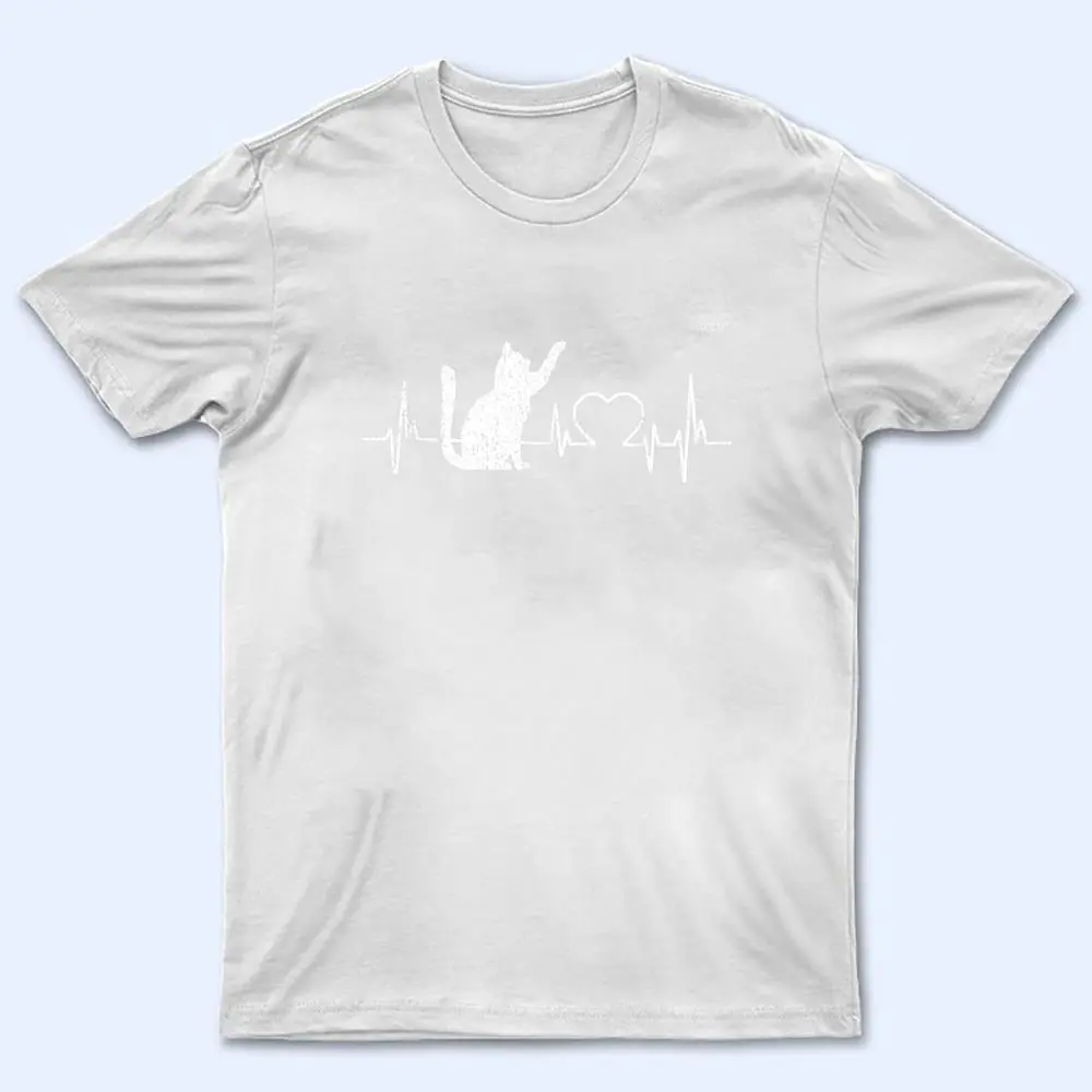 Funny Cat for Women - Meowy Cute Cat Lover Heartbeat T Shirt Funny Cat for Women - Meowy Cute Cat Lover Heartbeat T Shirt