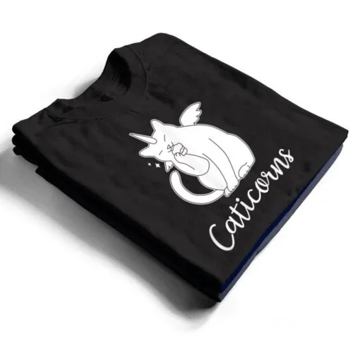 Funny Caticorn Cat Unicorn Meow Kitty Funny Black Cat T Shirt