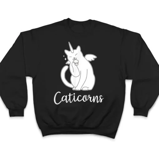 Funny Caticorn Cat Unicorn Meow Kitty Funny Black Cat T Shirt