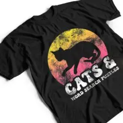 Funny Cats Word Search Puzzles Vintage Retro Hobby T Shirt Funny Cats Word Search Puzzles Vintage Retro Hobby T Shirt