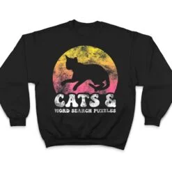Funny Cats Word Search Puzzles Vintage Retro Hobby T Shirt Funny Cats Word Search Puzzles Vintage Retro Hobby T Shirt