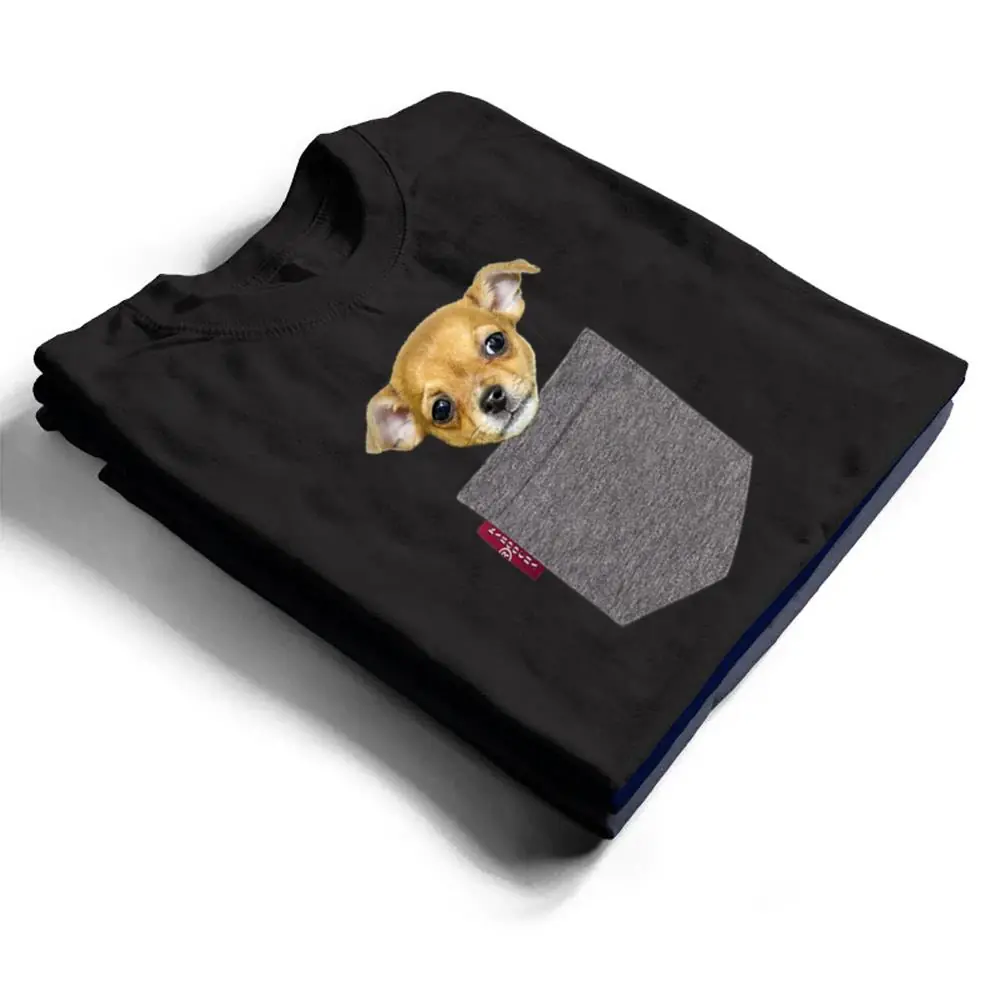 Funny Chihuahua in a Pocket Cute Puppy T Shirt