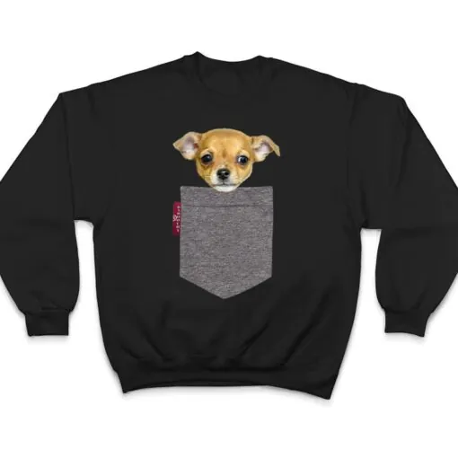 Funny Chihuahua in a Pocket Cute Puppy T Shirt