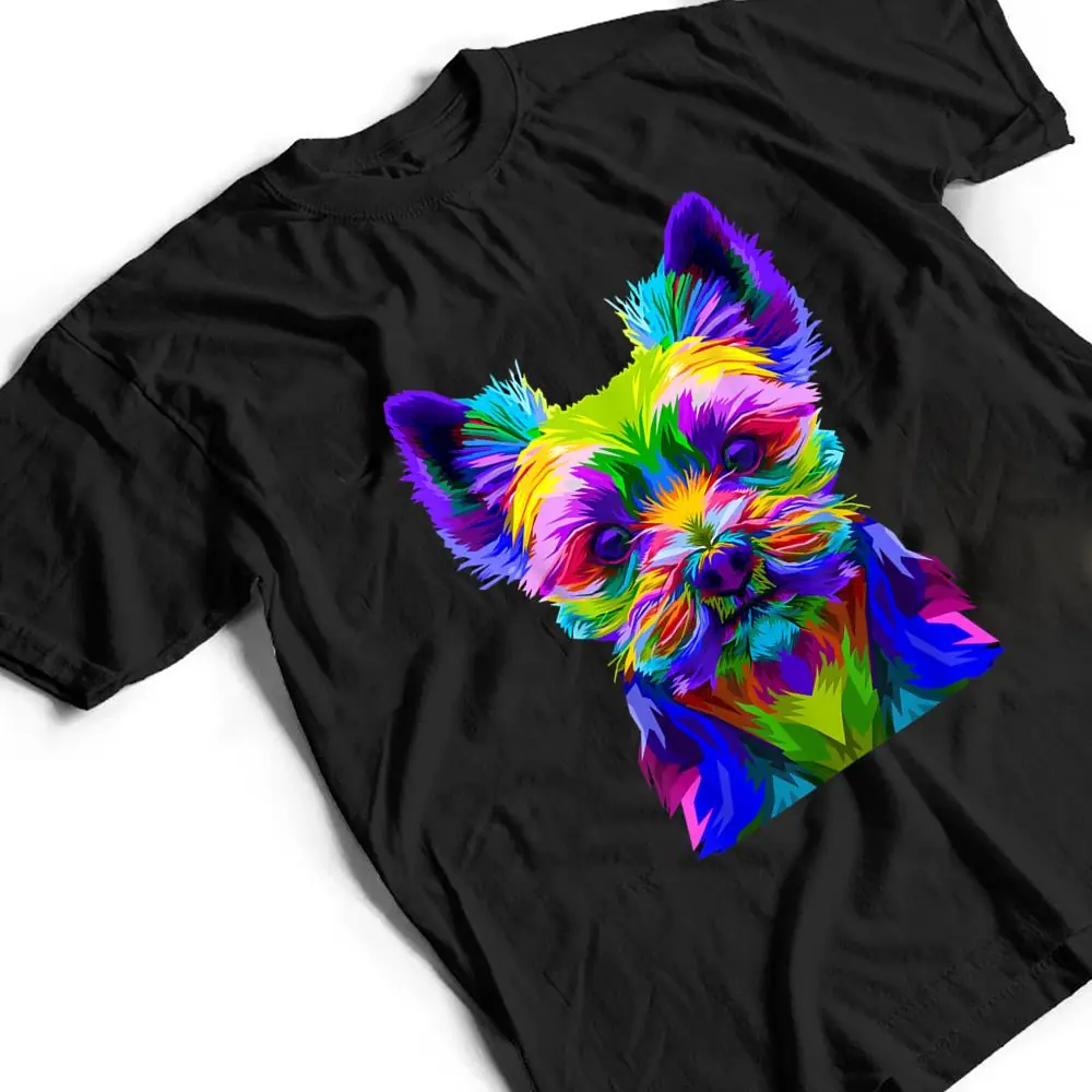 Funny-Colorful-Pop-Art-Yorkies-Yorkshire-Terrier-Dog-Lover-T-Shirt-2 Funny Colorful Pop Art Yorkies Yorkshire Terrier Dog Lover T Shirt