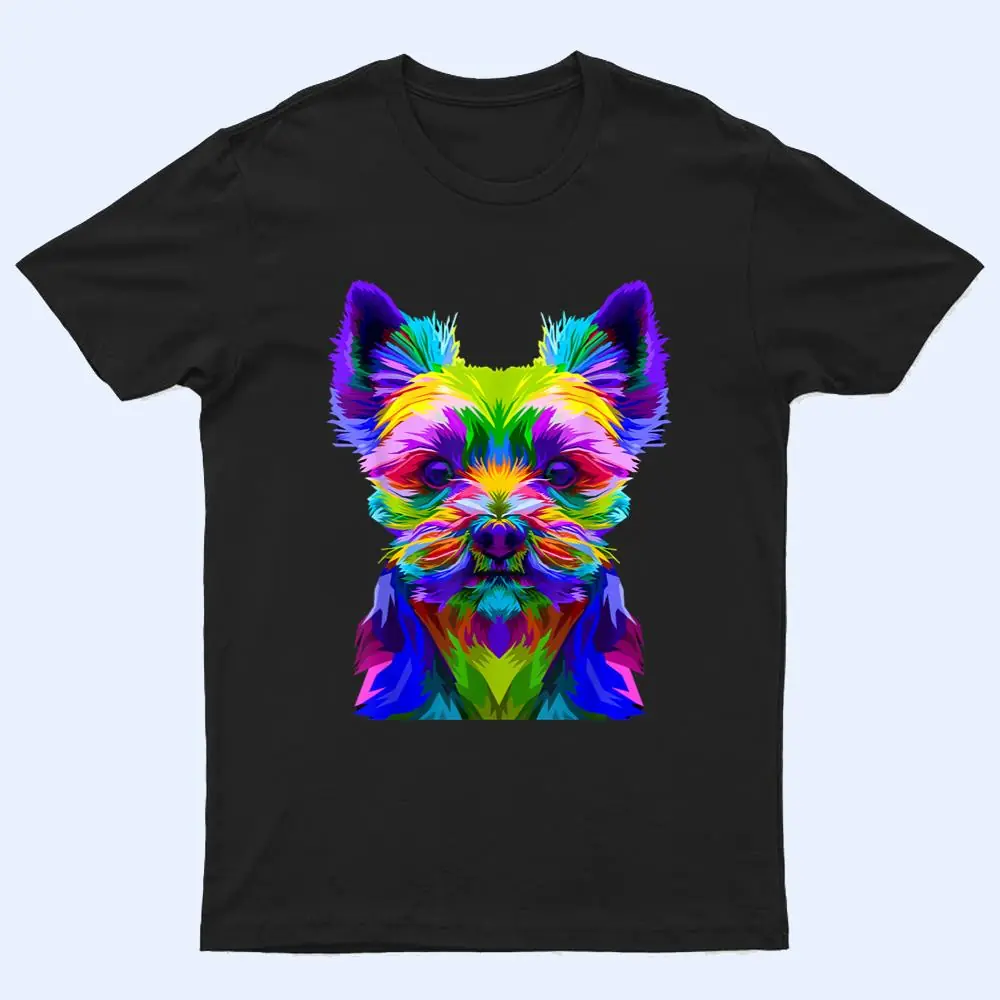 Funny Colorful Pop Art Yorkies Yorkshire Terrier Dog Lover T Shirt Funny Colorful Pop Art Yorkies Yorkshire Terrier Dog Lover T Shirt