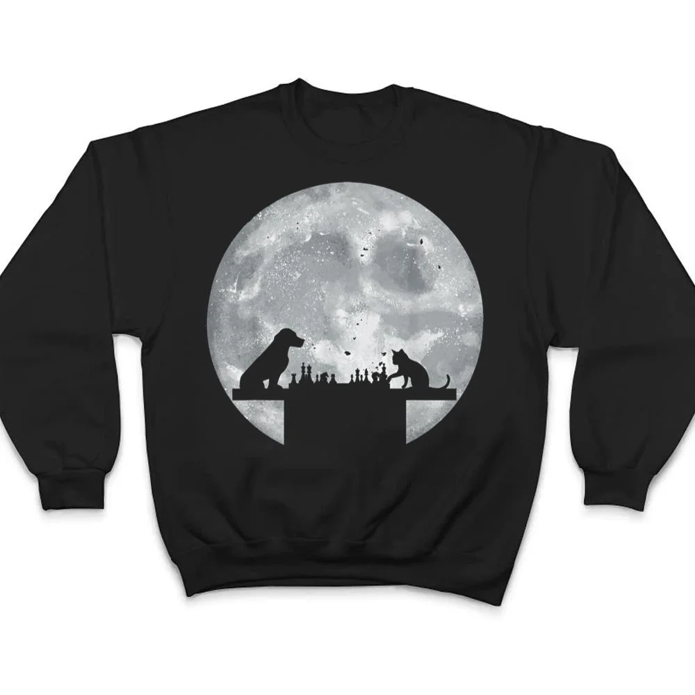 Funny-Dog-And-Cat-Chess-Game-Animal-Chess-Player-T-Shirt-4 Funny Dog And Cat Chess Game Animal Chess Player T Shirt