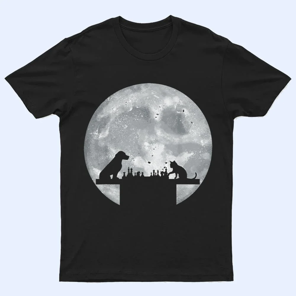 Funny Dog And Cat Chess Game Animal Chess Player T Shirt Funny Dog And Cat Chess Game Animal Chess Player T Shirt