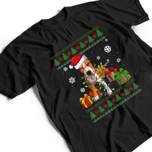 Funny Dog love Cute Pitbull Santa Hat Christmas T Shirt