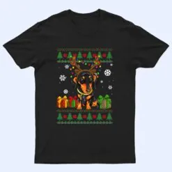Funny Dog lovers Dachshund Santa Hat Christmas Ver 1 T Shirt